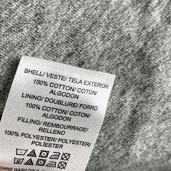 Lucky Brand Quilted Jacket Mens Medium Gray Shacket Full Zip Pocket Casual - Picture 15 of 16